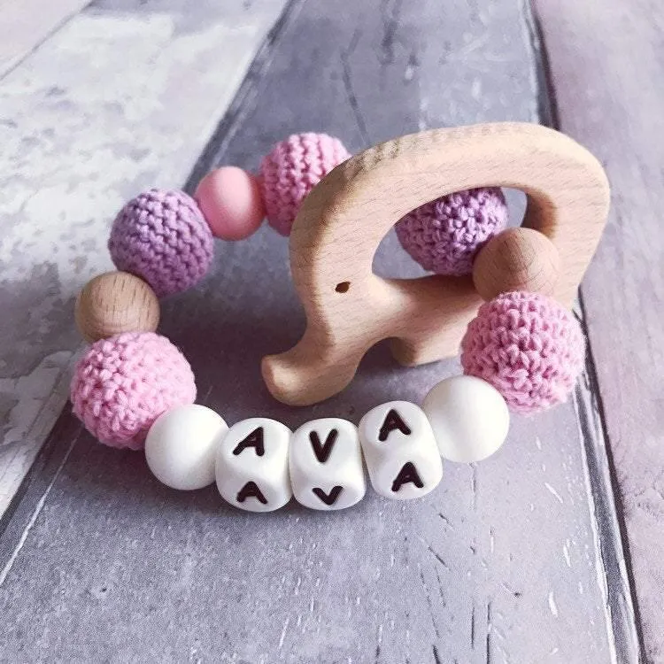 Personalised Elephant Teether