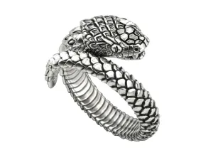 Phoenixjewel Snake Handmade Sterling Silver Men Ring Serpent Unique Animal Ring Snake Silver Jewelry Dragon Punk Ring Best Friend Gift Ring for Men Norse Torc Nordic Viking Animal Rings