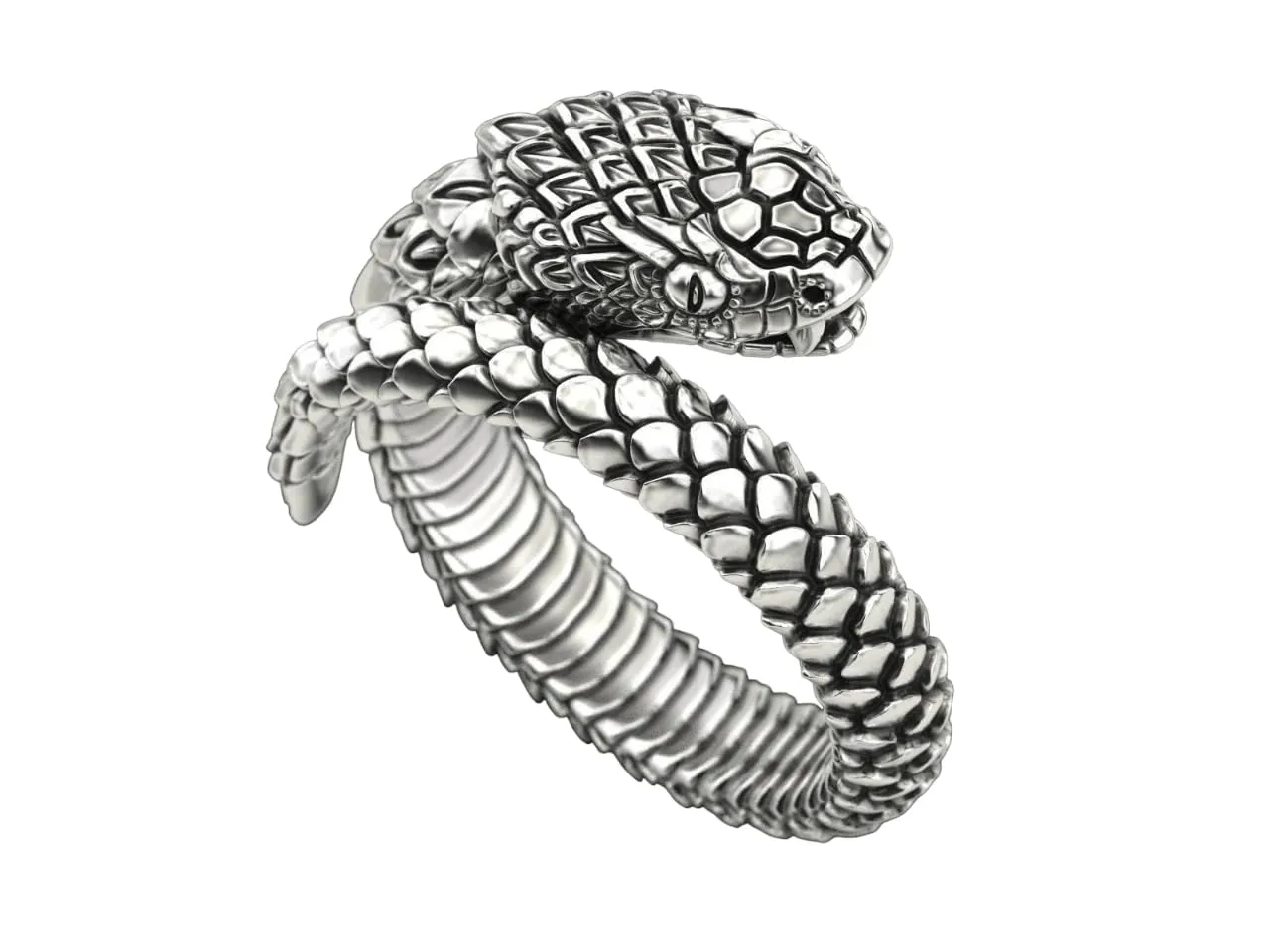 Phoenixjewel Snake Handmade Sterling Silver Men Ring Serpent Unique Animal Ring Snake Silver Jewelry Dragon Punk Ring Best Friend Gift Ring for Men Norse Torc Nordic Viking Animal Rings
