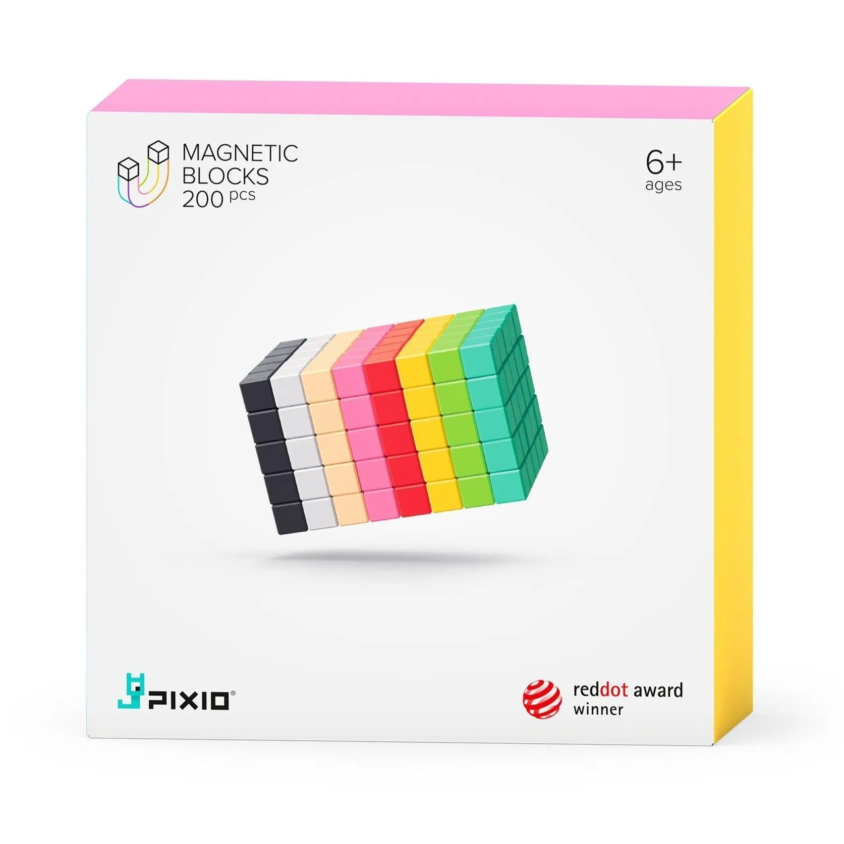 PIXIO-200 Magnetic Blocks in 8 Colors  Free App
