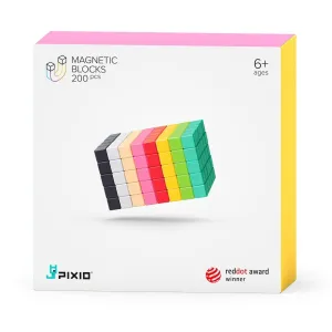 PIXIO-200 Magnetic Blocks in 8 Colors  Free App