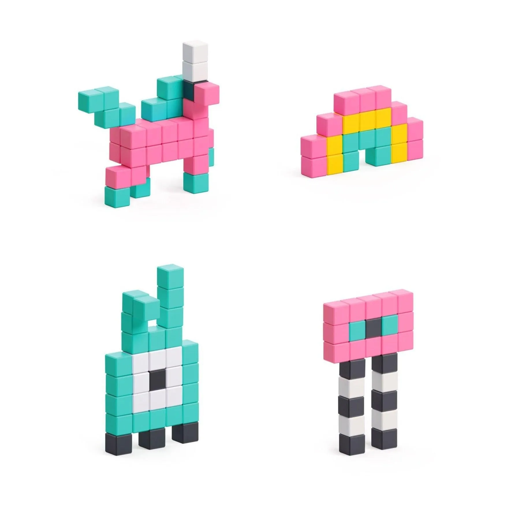PIXIO-200 Magnetic Blocks in 8 Colors  Free App