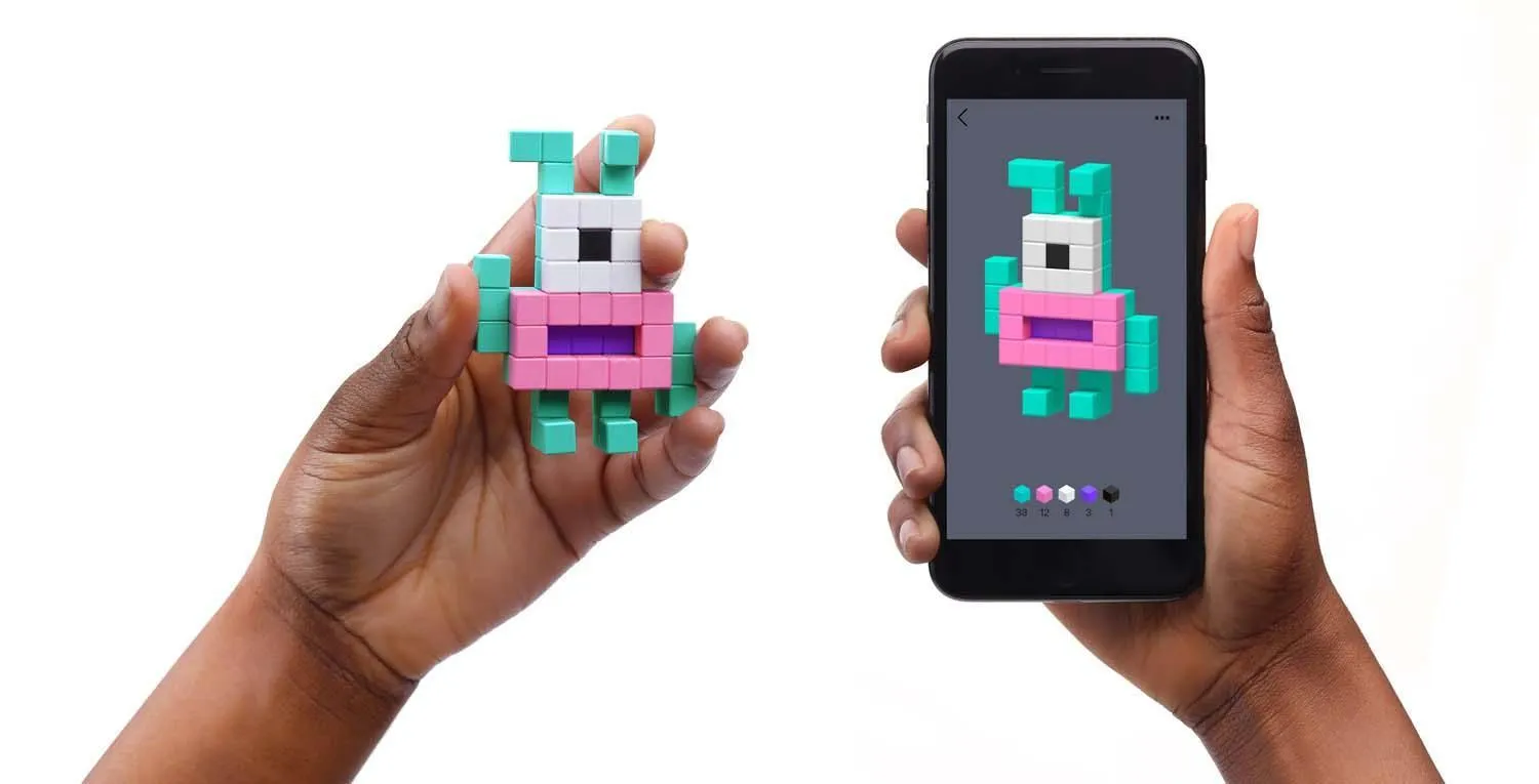 PIXIO-200 Magnetic Blocks in 8 Colors  Free App