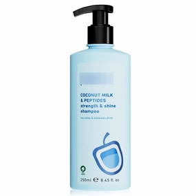 Pl.um Coconut Milk & Peptides strength & shine shampoo | Contains coconut milk, pea peptide | enhances hair's shine and strengthens hair | Paraben-Free| 100% vegan | 250ml