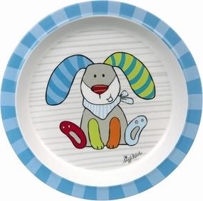 Plate Rabbit RingelDingel rPET Blue/Multicoloured, One Size