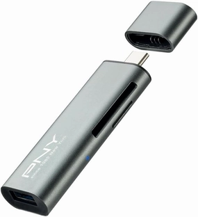 PNY USB-C Card Reader Adapter for SD Card and MicroSD