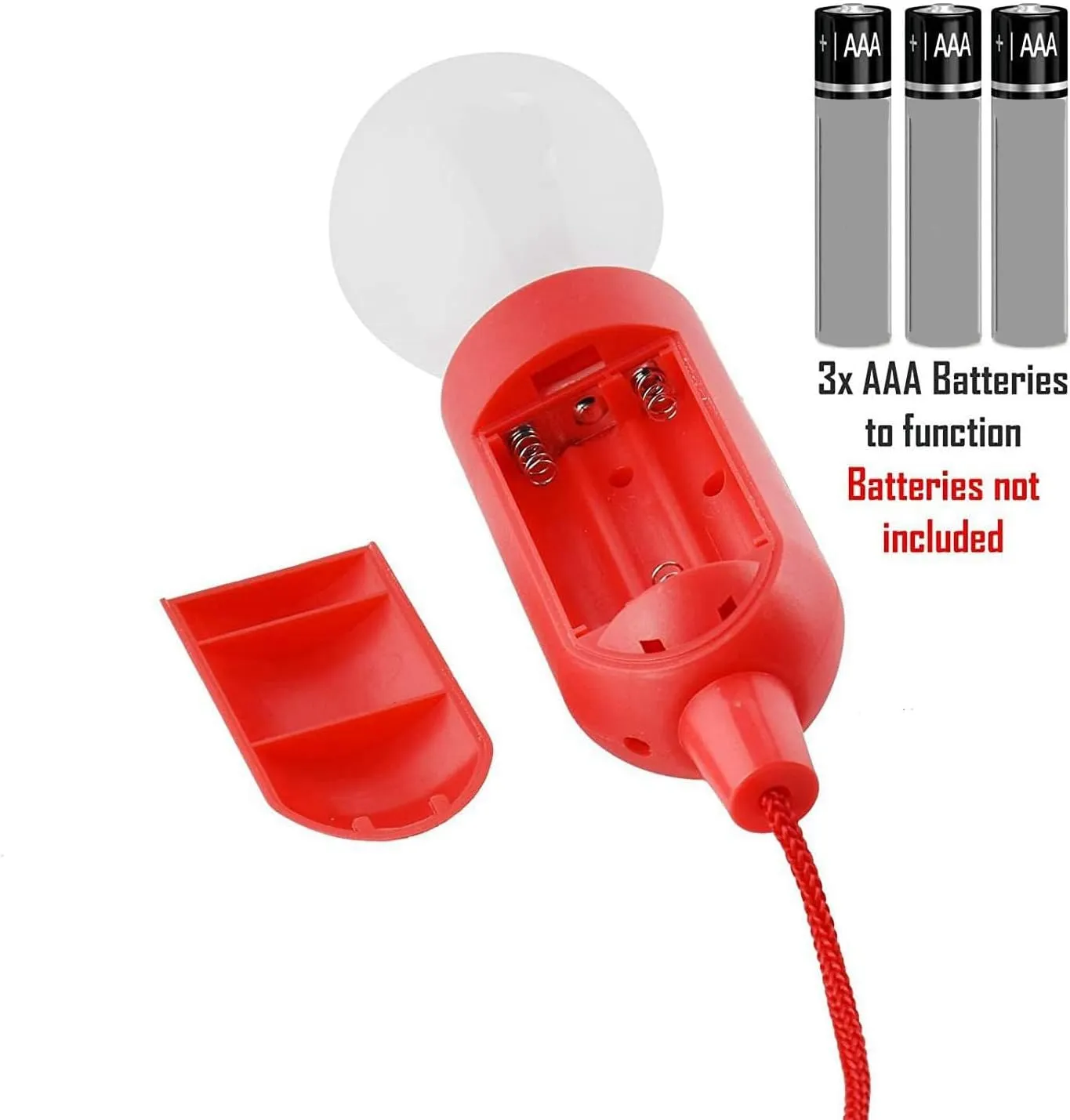 Pocketman LED Pull Cord Light Bulb Battery Operated Hanging Bulb Portable Night Light for Party, Weddings, Festivals Lighting, Camping (10 Pack)