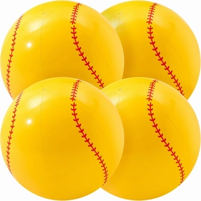 Poen 27 Inch Inflatable Softball Beach Ball for Summer Beach Game Swimming Pool Large PVC Softball Toys Party Favors for Boys Girls Adults Water Sand Game Accessory