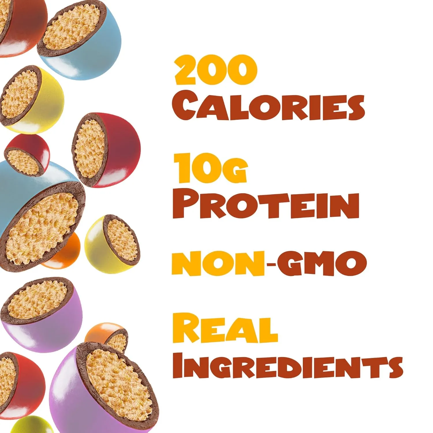 POINTS! KRUNCH Milk Chocolate High Protein Snack With Whey Protein, Candy Shell High Protein Snacks For Adults & Kids, Healthy Protein Candy, No Artificial Additives