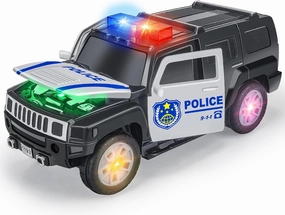 Police Car Toys for Kids Boys 3-5 4-6 Christmas Birthday Gifts, Light Up Toy Cars for Kids Toddlers 1-3 4-7 Sensory Early Educational- Realistic Police Truck Toys with Led Lights & Siren Sounds