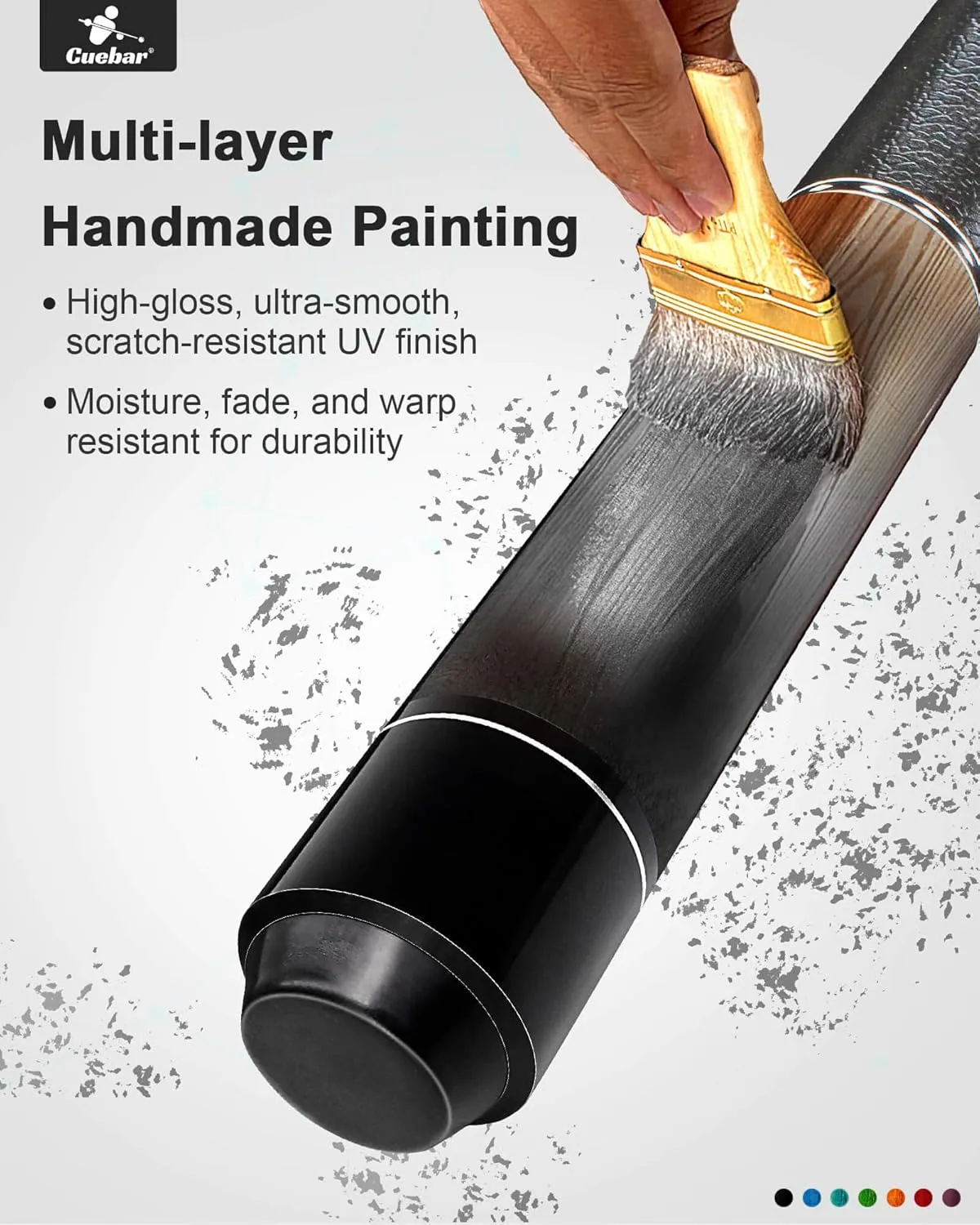 Pool Cues Set of 4, 58" 2-Piece Pool Sticks for Adults, Pool Cue Sticks 18oz 19oz 20oz 21oz, House Bar Billiard Cue Stick with Imitation Leather Grip