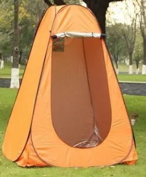 Portable Instant Camping Pop Up Tent - Camping Beach Shade Outdoor Setup for Privacy Shower, Toilet for Family Camping Hiking & Traveling Tent with Bag (Orange)