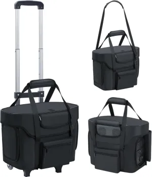 Portable Power Station Case Compatible with ECOFLOW DELTA 2,Power Station Bag with Wheels and Pull Rods for ECOFLOW DELTA 2 Power Station,Soft Generator Covers for Camping Essentials