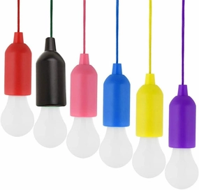 Portable 6 Pcs LED Lamp Hiking Fishing Desk Camping Tent Garden Lamp Battery Operated Lamp Portable Lighting Solution Indoor Outdoor Random Color Delivery (As Shown)