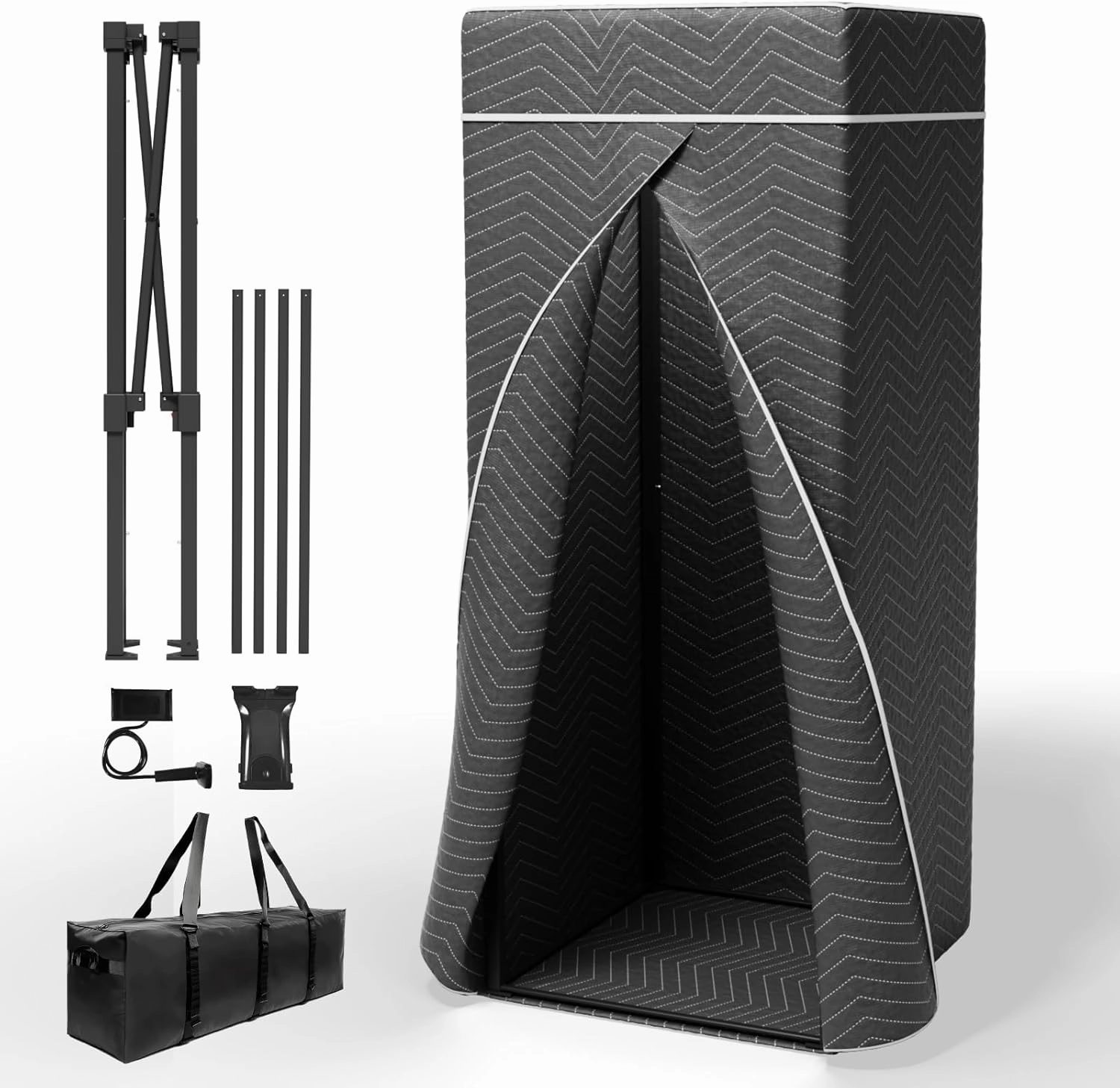 Portable Recording Booth, Complete Home Recording Studio Soundproof Vocal Booth, Foldable with Travel Bag for Echo-Free Sound, Perfect for Voiceovers, Podcasts, and Music Production