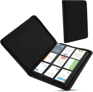 PRETYZOOM Trading Card Organizer Album with Pages PU Material Sleeves for Easy Viewing Zipper Closure for Card Protection for Collectible Trading Cards Display