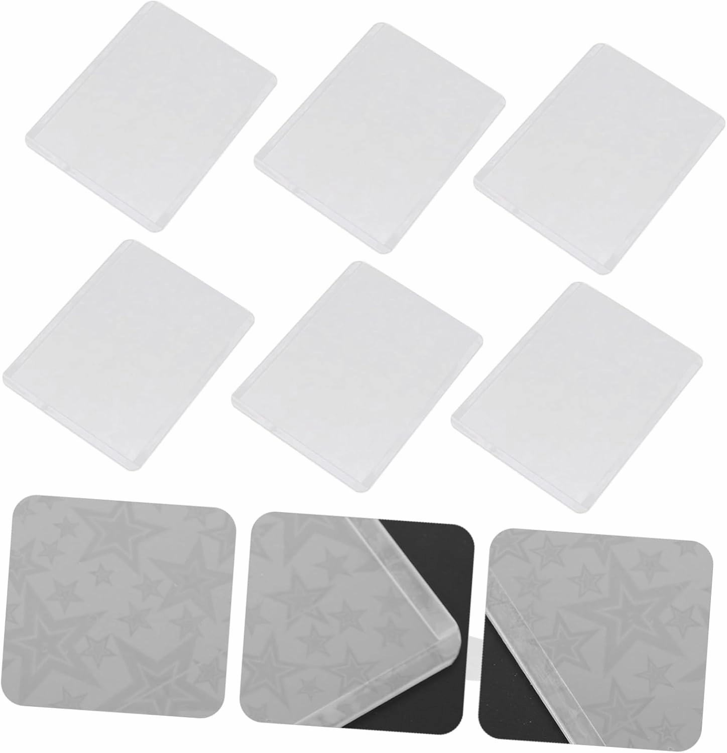 PRETYZOOM Pcs Photo Cards Sleeves Star Pattern Sturdy PVC Card Covers Simple Style Protection