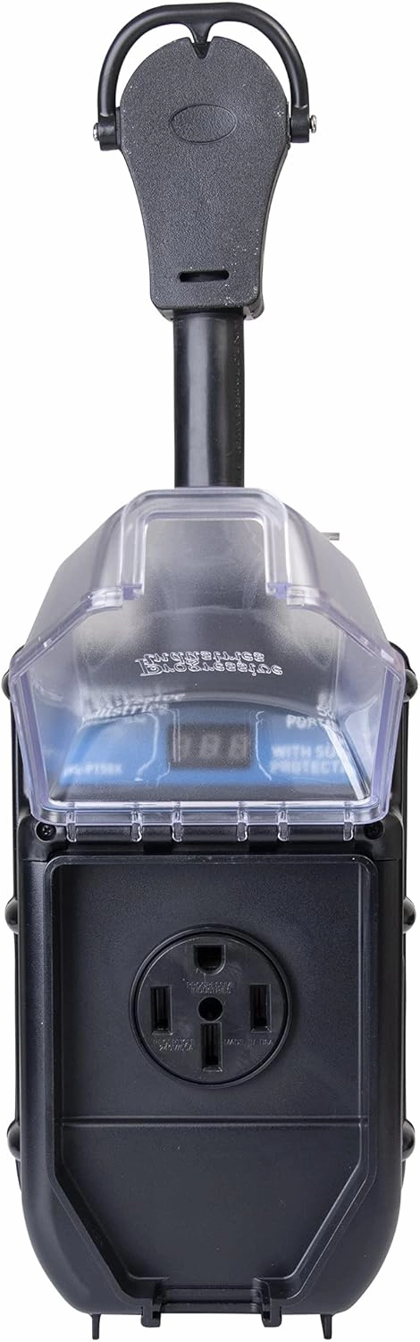 Progressive Industries Portable RV Surge Protector, 50 Amp EMS with Integrated Display, Fault Detection, and All Weather Shield Assembly - EMS-PT50X