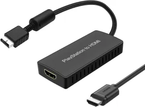 PS2 to HDMI Adapter/Converter Cable Support 4:3/16:9 Screen aspect ratio switch. Works for Playstation 1/2 HD Link Cable. Sony PS2 HDMI Converter