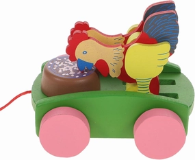Pull Along for Lovely Animal Cart Design Promotes Dexterity Cognitive Skills for Outdoor Play Parent Interaction