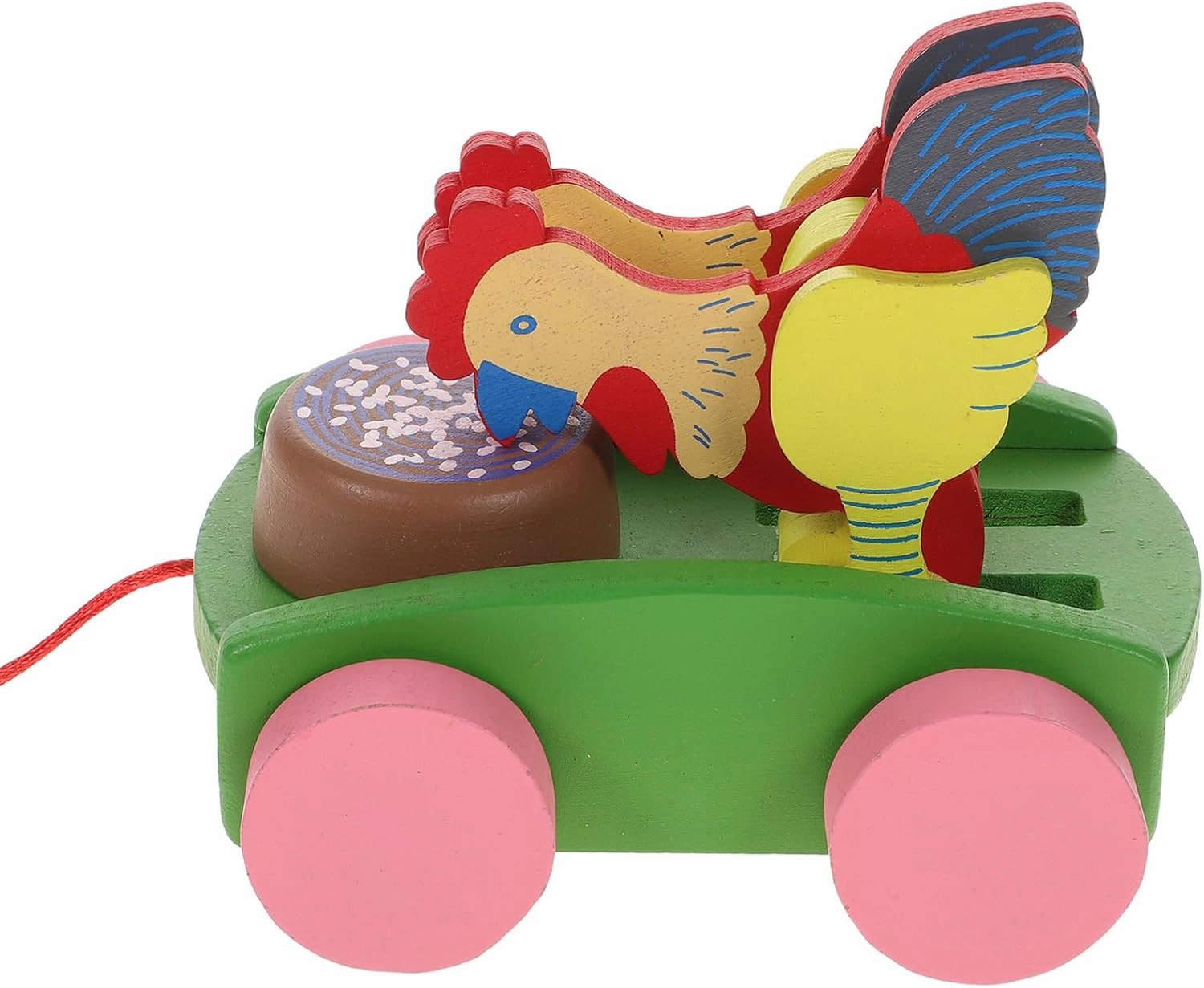 Pull Along for Lovely Animal Cart Design Promotes Dexterity Cognitive Skills for Outdoor Play Parent Interaction