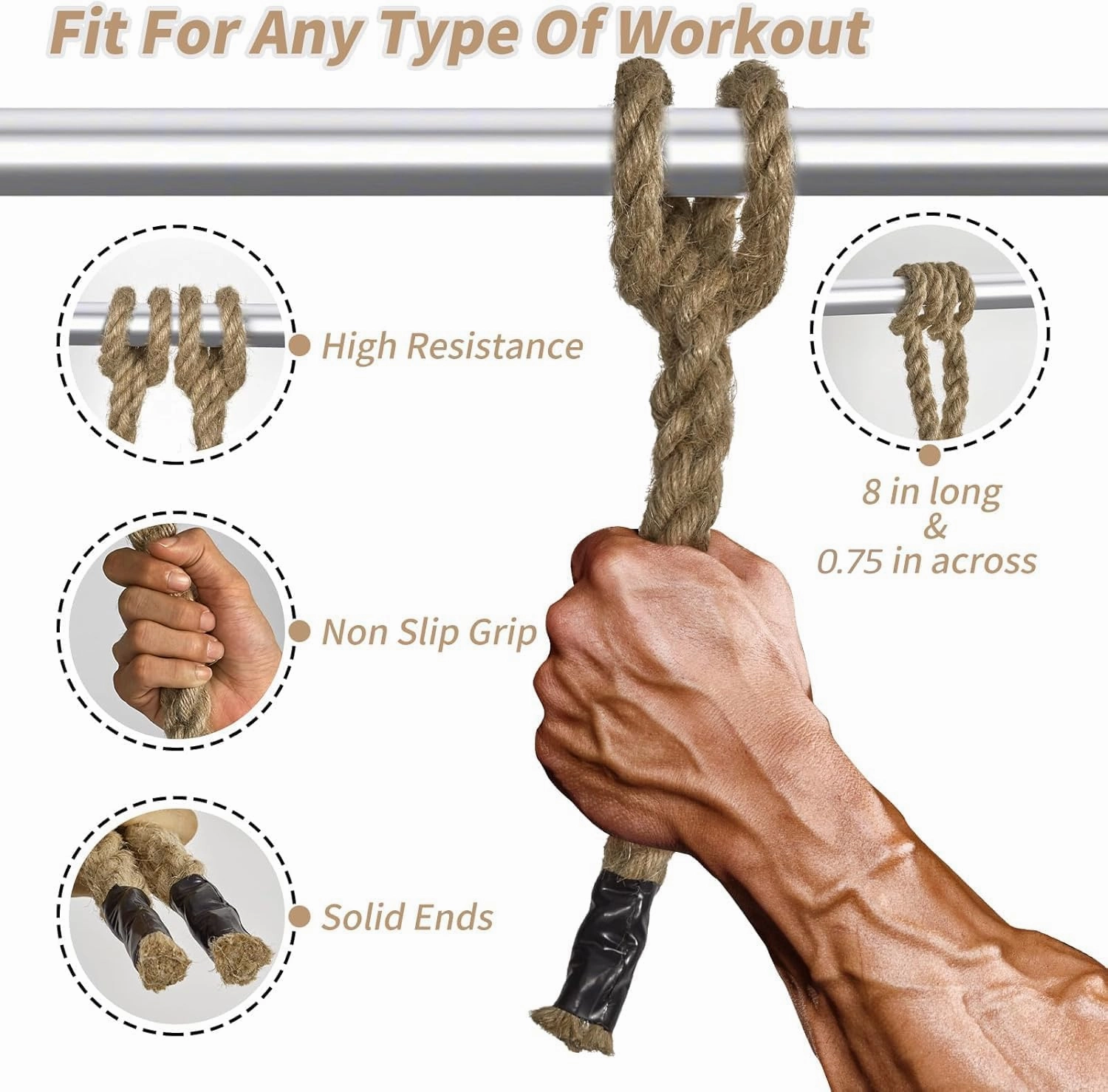 Pull Up Grips – Fat Grips Weight Lifting Enhance Grip Strength & Endurance, Versatile Fitness Accessory for Dumbbells & Barbells, Durability & Comfortable Design