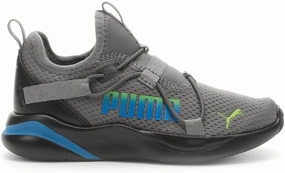 PUMA Rift Slip-On Fade Logo (Little Kid/Big Kid) Castlerock/Limepunch 2.5 Little Kid M