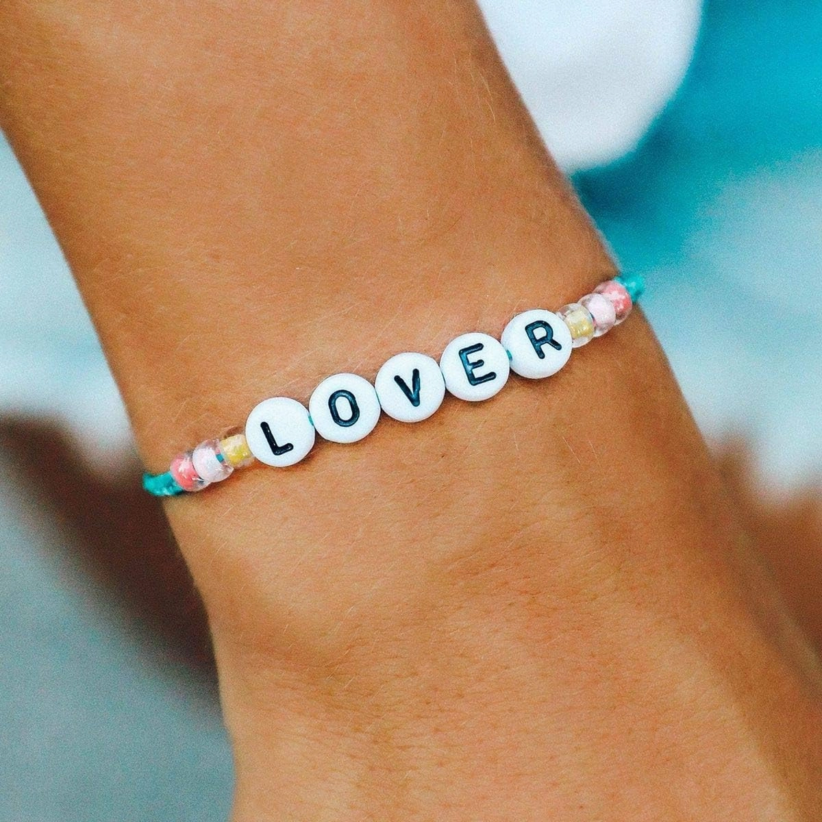 Pura Vida Lover Alphabet Beed Bracelet