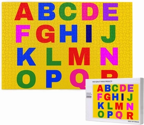 Puzzles for Adults 1000 Pieces, Wooden Jigsaw Puzzles 1000 Pieces, Challenging Puzzle Home Decoration Picture Frame for Family Friends Adults, 29.5x19.7 in, Colorful Alphabet Letters