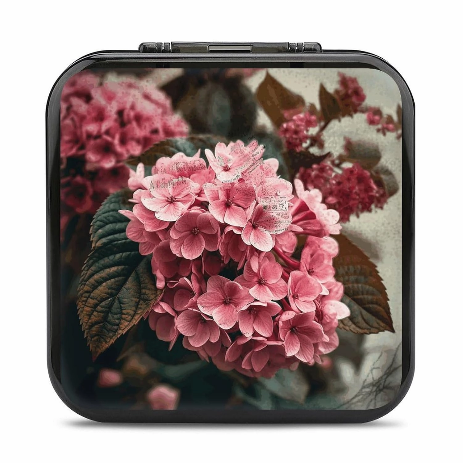QMNBTES Flowers Switch Game Case Switch Game Holder Cartridge Case Storage 24 Games & 2 Micro Sd Card Slots, Travel Carry Cases, Portable Games Card Storage, Hard Shell, Buckle Closure