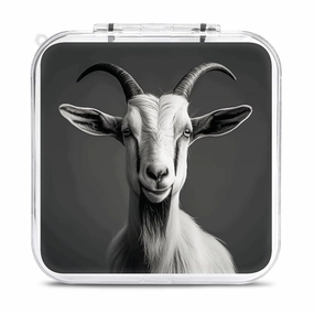 QMNBTES Goat Switch Game Case Switch Game Holder Cartridge Case Storage 12 Games & 2 Micro Sd Card Slots, Travel Carry Cases, Portable Games Card Storage, Hard Shell, Buckle Closure