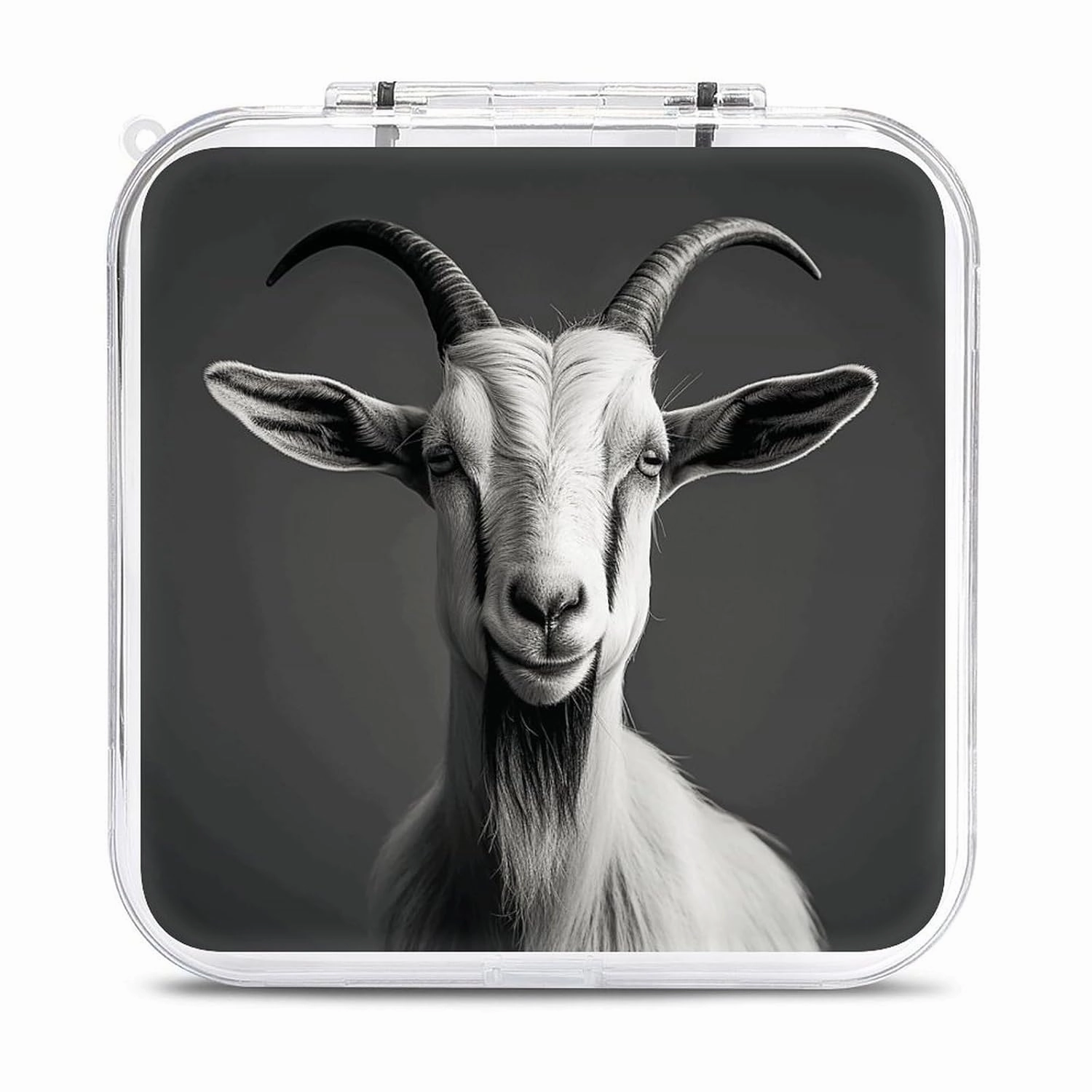 QMNBTES Goat Switch Game Case Switch Game Holder Cartridge Case Storage 12 Games & 2 Micro Sd Card Slots, Travel Carry Cases, Portable Games Card Storage, Hard Shell, Buckle Closure