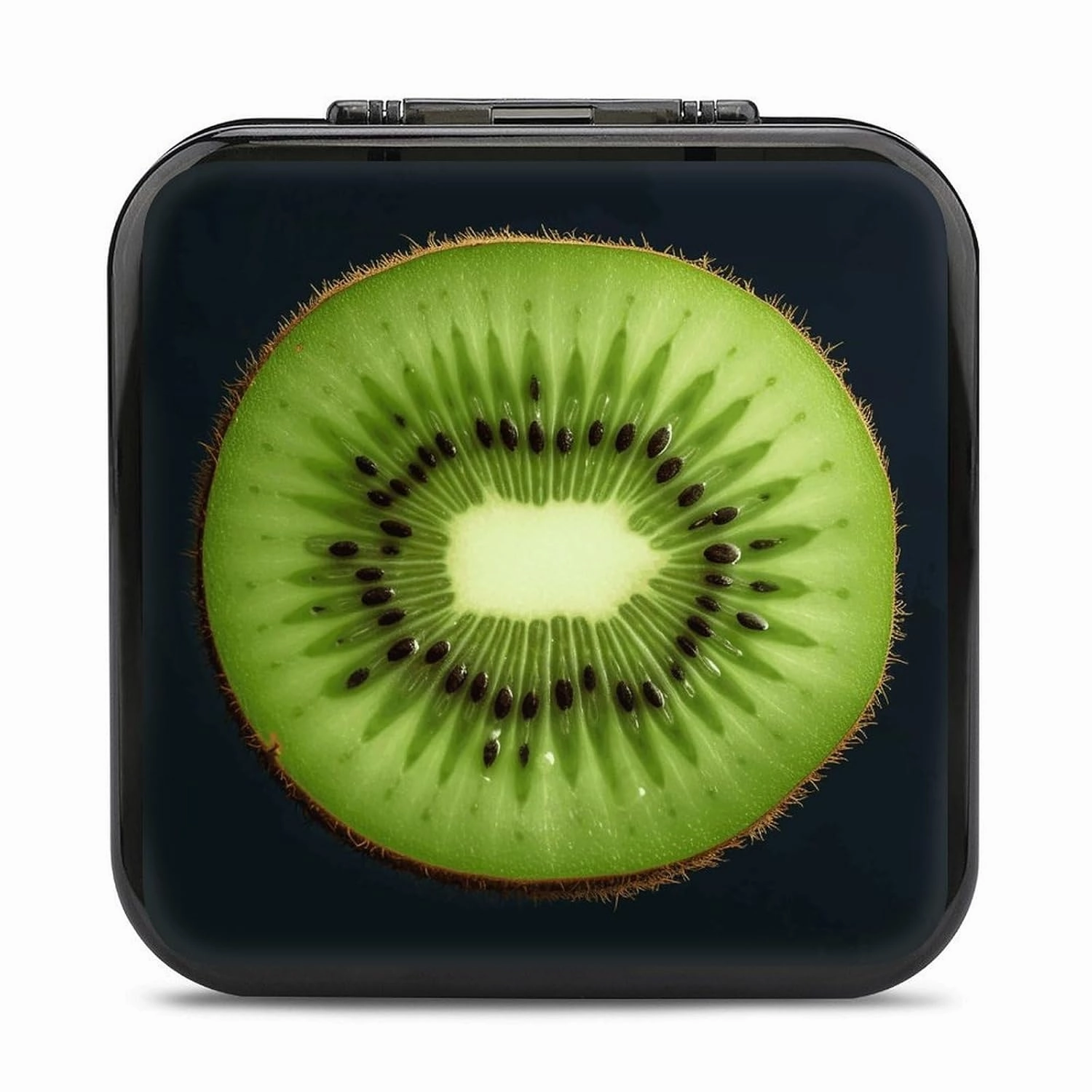 QMNBTES Kiwi Slice Switch Game Case Switch Game Holder Cartridge Case Storage 24 Games & 2 Micro Sd Card Slots, Travel Carry Cases, Portable Games Card Storage, Hard Shell, Buckle Closure