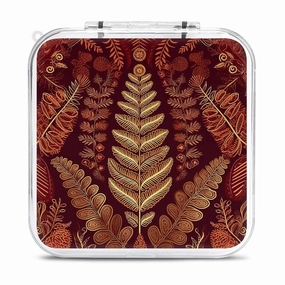 QMNBTES Maroon Gold Pattern Switch Game Case Switch Game Holder Cartridge Case Storage 12 Games & 2 Micro Sd Card Slots, Travel Carry Cases, Portable Games Card Storage, Hard Shell, Buckle Closure