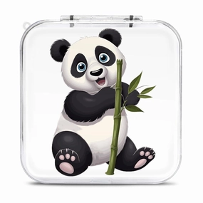 QMNBTES Naughty Panda Switch Game Case Switch Game Holder Cartridge Case Storage 12 Games & 2 Micro Sd Card Slots, Travel Carry Cases, Portable Games Card Storage, Hard Shell, Buckle Closure