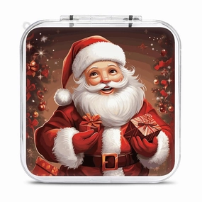 QMNBTES Santa Claus Xmas Gifts Switch Game Case Switch Game Holder Cartridge Case Storage 12 Games & 2 Micro Sd Card Slots, Travel Carry Cases, Portable Games Card Storage, Hard Shell, Buckle Closure