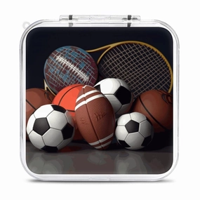 QMNBTES Sports Themed Switch Game Case Switch Game Holder Cartridge Case Storage 12 Games & 2 Micro Sd Card Slots, Travel Carry Cases, Portable Games Card Storage, Hard Shell, Buckle Closure