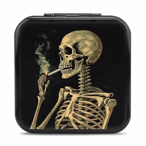 QMNBTES Strange Painting Switch Game Case Switch Game Holder Cartridge Case Storage 24 Games & 2 Micro Sd Card Slots, Travel Carry Cases, Portable Games Card Storage, Hard Shell, Buckle Closure