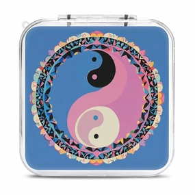 QMNBTES Yin Yang Pattern Switch Game Case Switch Game Holder Cartridge Case Storage 12 Games & 2 Micro Sd Card Slots, Travel Carry Cases, Portable Games Card Storage, Hard Shell, Buckle Closure