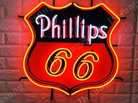 Queen Sense 20"x16" Phillips 66 Gasoline Neon Sign Light Lamp with HD Vivid Printing Tech Artwork A120P66GVVD