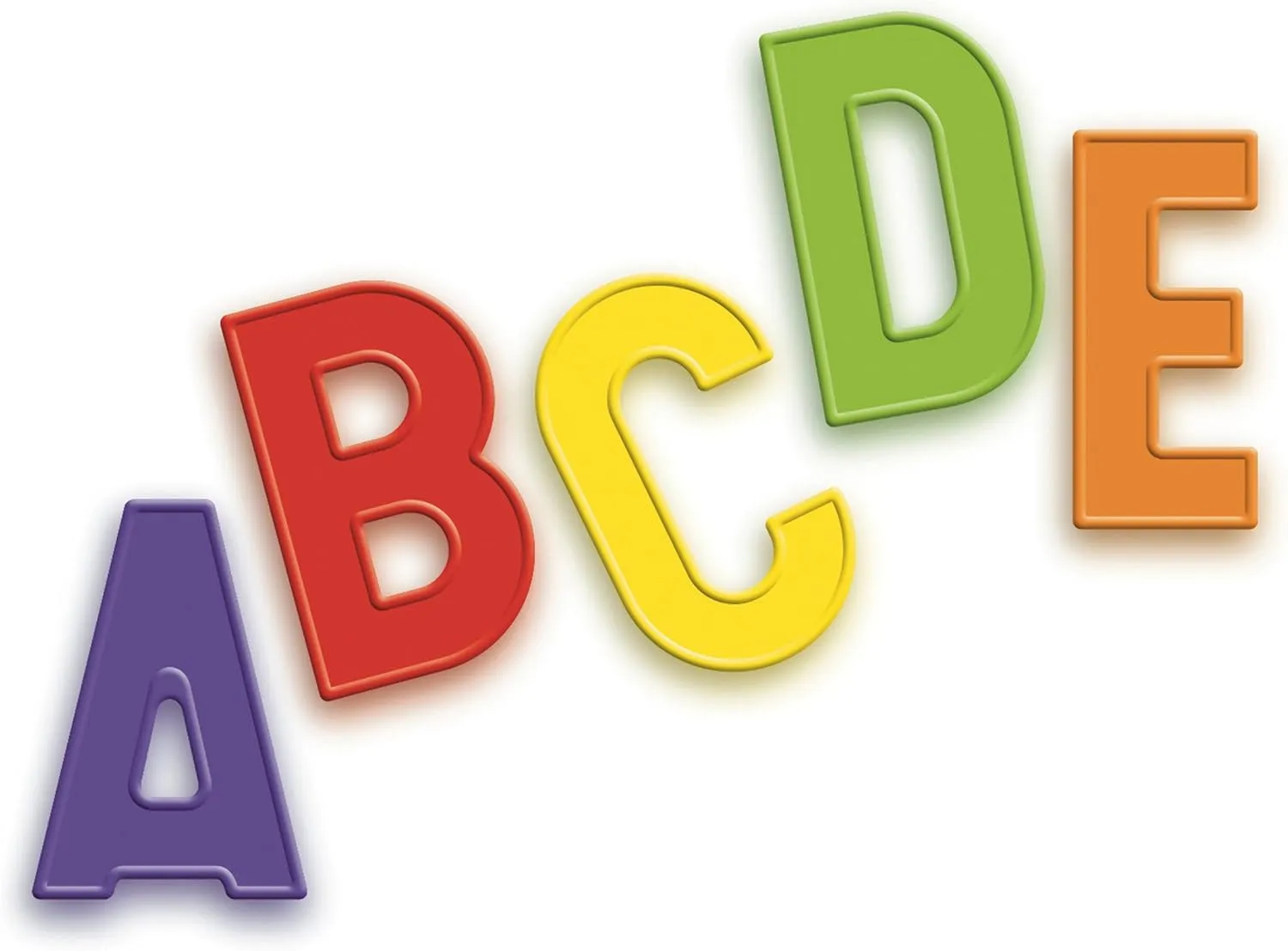 Quercetti Magnetic Uppercase Letters - 48 Piece Alphabet Magnet Set in Assorted Colors (Made in Italy)