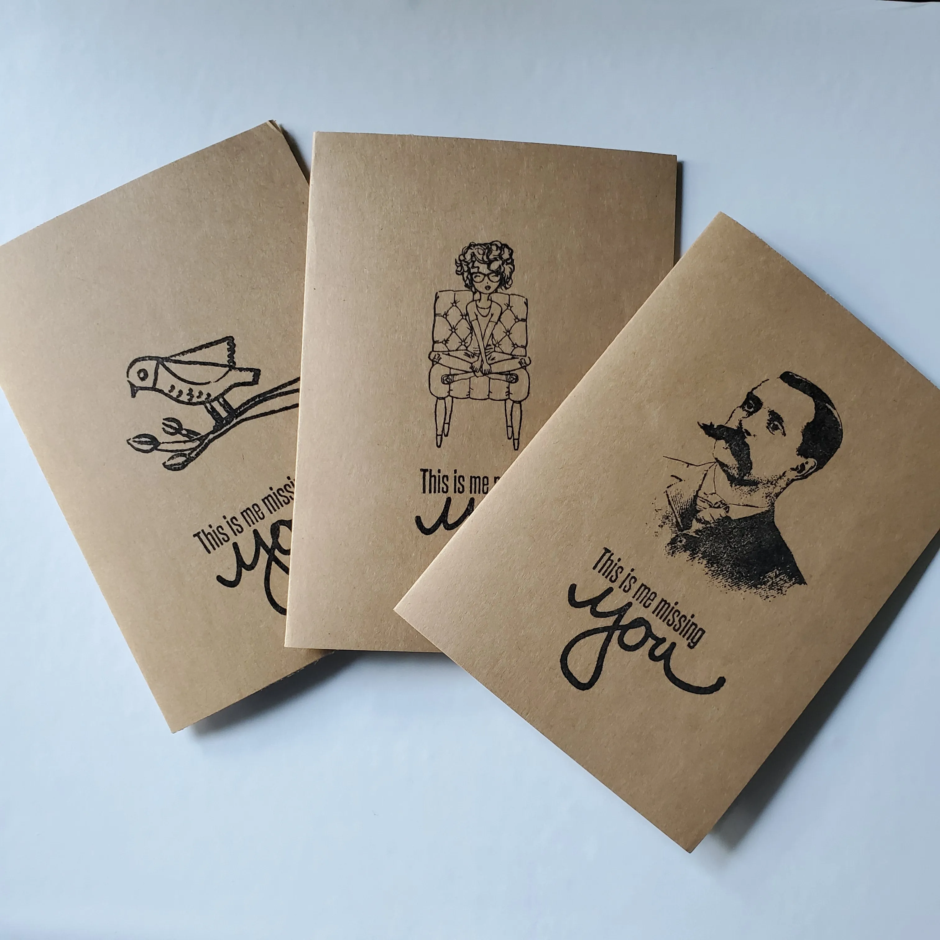 "This is Me Missing You" Bird |  Handmade Card