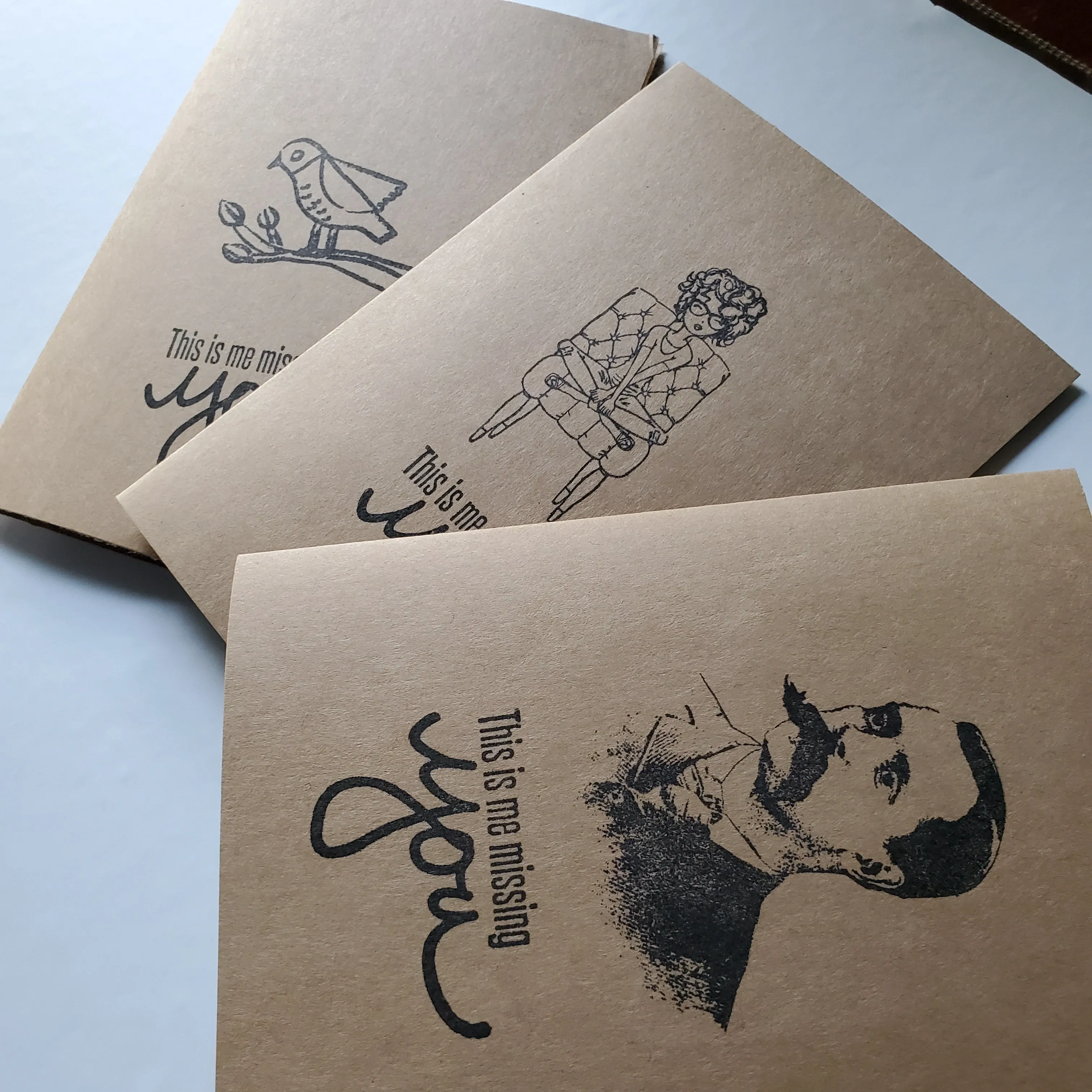 "This is Me Missing You" Bird |  Handmade Card
