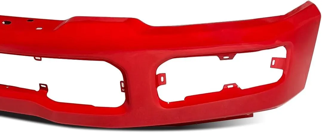 Race Red Front Bumper Face Bar Steel Compatible with 2023-2025 Ford F250 F350 Super Duty Truck W/Fog Light Holes Replace for FO1002478, PC3Z17757EA