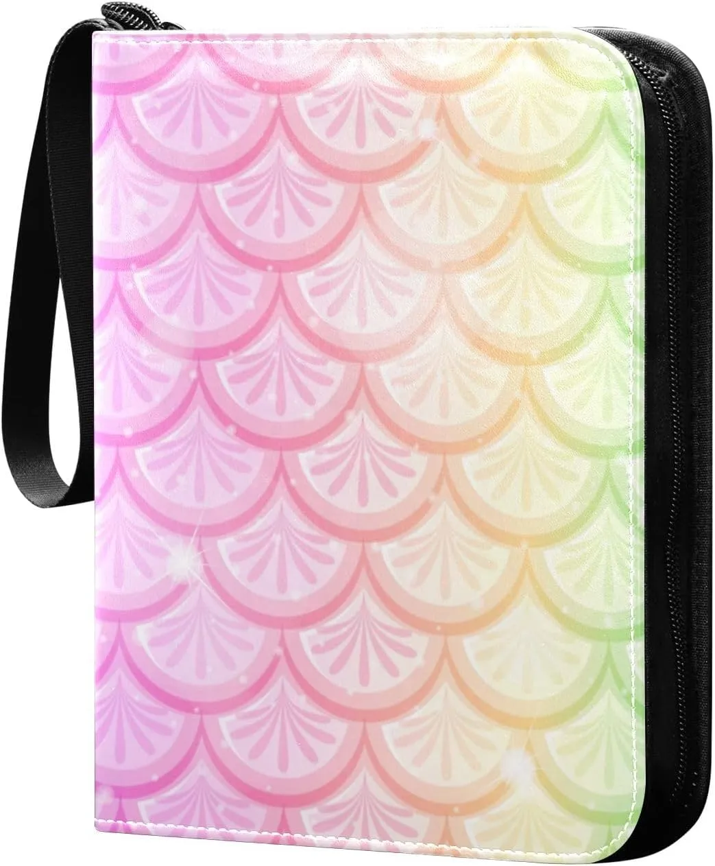 Rainbow-fish-scales-theme Trading Card Protectors Holder Collectible Album for Sports Card Collection Storage 400 pockets Game Card Binder, JDJSDJJJ823158