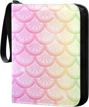 Rainbow-fish-scales-theme Trading Card Protectors Holder Collectible Album for Sports Card Collection Storage 400 pockets Game Card Binder, JDJSDJJJ823158