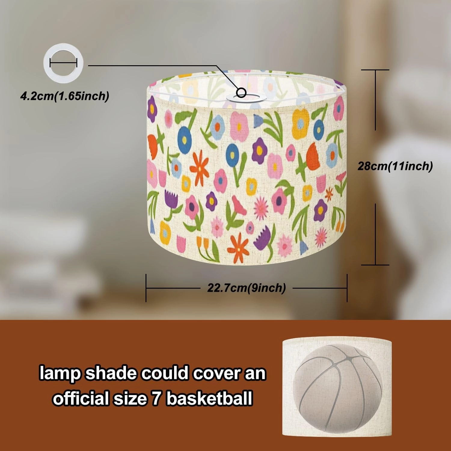 Rainbow Lampshades Lamp Shades Boho 1 Pack flat Bright modern floral for textile poster screen saver Light Shade for Table Lamps Floor Lamps Drum Lamp Shades Lampshade Replacement