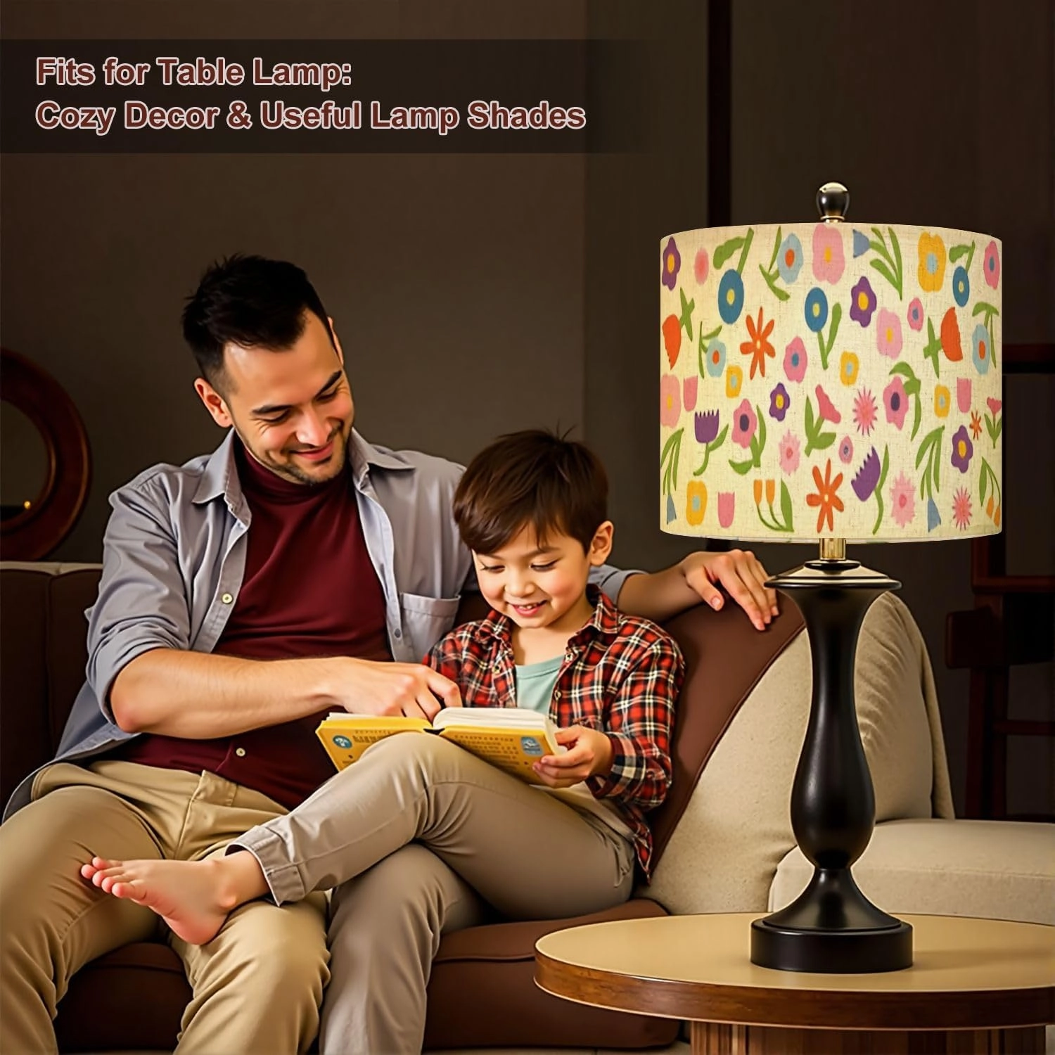 Rainbow Lampshades Lamp Shades Boho 1 Pack flat Bright modern floral for textile poster screen saver Light Shade for Table Lamps Floor Lamps Drum Lamp Shades Lampshade Replacement