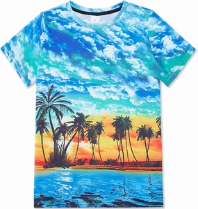 RAISEVERN Boys Girls 3D Graphic Printed T-Shirts Short Sleeve Summer tees for 4-14 Years