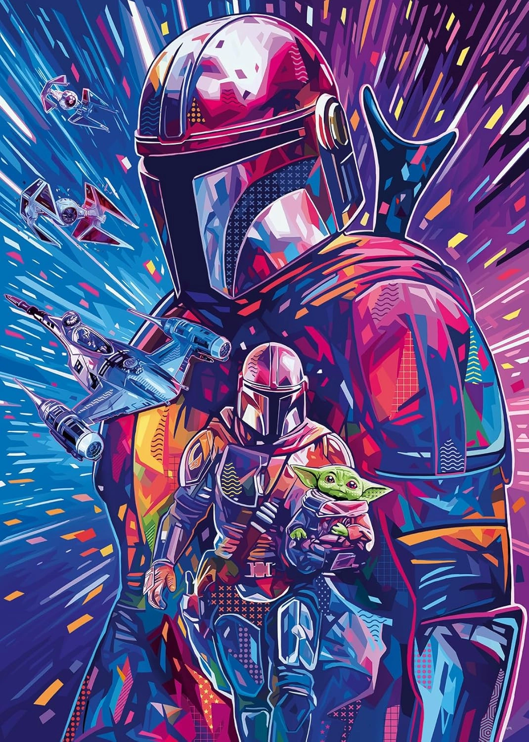 Ravensburger Star Wars: The Mandalorian 500 Piece Large Format Jigsaw Puzzle for Adults - 12001339 - Easy to See & Easy to Hold Large Pieces Fit Together Perfectly